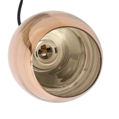 Lampa wisząca czarno-miedziana lustrzane klosze 3x60W Marina Candellux 33-51608  
