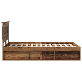 Ramka łóżka Stare drewno 135 x 190 cm Lite drewno sosnowe