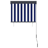 vidaXL Roleta zewnętrzna, 80x250 cm, niebiesko-biała