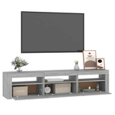 vidaXL Szafka pod TV z oświetleniem LED, szarość sonoma, 180x35x40 cm