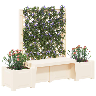 Ławka ogrodowa Kopenhaga Biały 173 x 49 x 135,5 cm PP