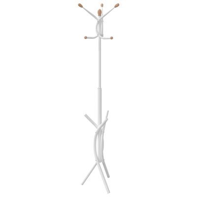Stojący wieszak na płaszcze, biały, 176 cm, malowane żelazo