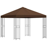 Altana 3 x 3 m brązowy Poliester i Stal 190 gsm