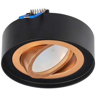 Punktowa oprawa sufitowa wpuszczana SKAND MINI 1 Black Gold IP20 okrągła biała EDO777547 EDO Solutions