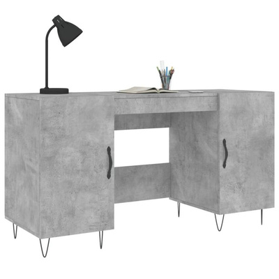 vidaXL Biurko, szarość betonu, 140x50x75 cm, materiał drewnopochodny wariant 5