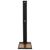 Prysznic ogrodowy, polirattan i WPC