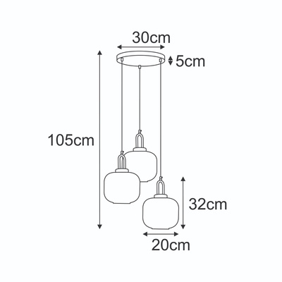 Lampa wisząca K-5892 z serii DIOP