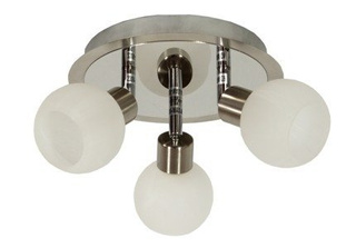 Lampa sufitowa Alabaster reflektor ze szklanymi kloszami regulowana 3-punktowa do salonu