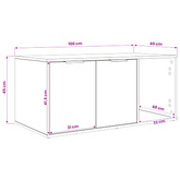 Meble dla kota Czarny dąb 100 x 49 x 45 cm Drewno inżynieryjne