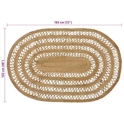Dywany pokojowe naturalny 122 x 183 cm Juta