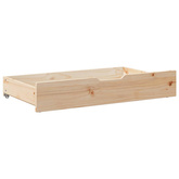 Szuflady pod łóżko, z kółkami, 2 szt., 90x55x17 cm, sosna