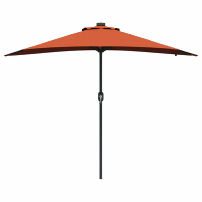 Parasolka ogrodowa terakota 294 x 150 x 223 cm Poliester i Stal