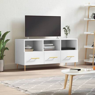 Szafka pod TV, biała, 102x36x50 cm, materiał drewnopochodny vidaXL