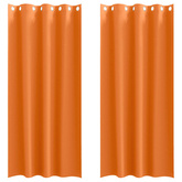 Firany blackout z kółkami 2 pcs Jasnopomarańczowy 245 x 140 cm