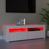 vidaXL Szafka pod TV z oświetleniem LED, biała, 120x35x40 cm