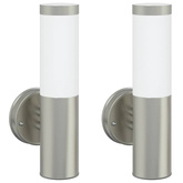 Zewnętrzna lampa ścienna 2 pcs Srebrny 15 x 7,5 x 33 cm