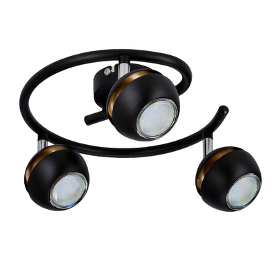 Boni spirala 3x3w gu10 led czarny