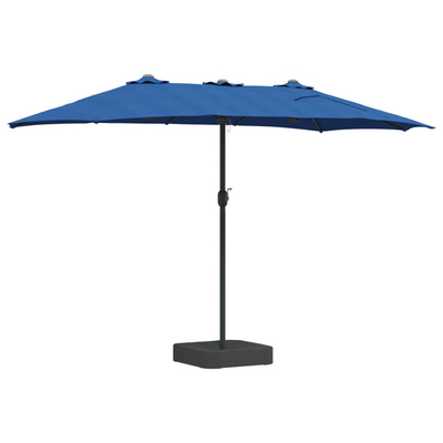 Parasolka ogrodowa 385 x 209 x 244 cm Poliester Niebieski azur