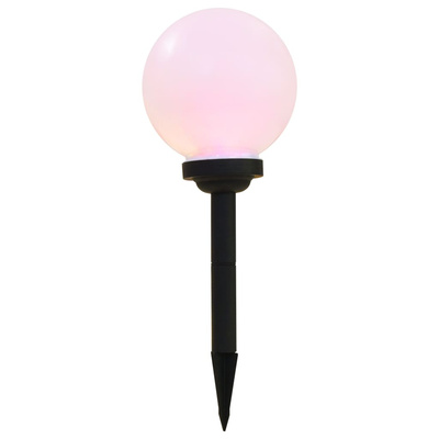 Lampy solarne do ogrodu, 6 szt., LED, kuliste, 20 cm, RGB