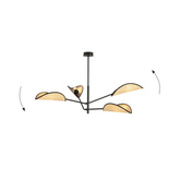 Lampa sufitowa  VENE 4 BLACK/RATTAN