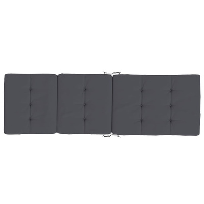 vidaXL Poduszki na leżaki, 2 szt., antracytowe, tkanina Oxford