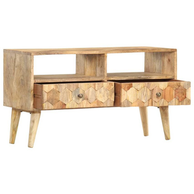 vidaXL Szafka pod TV, 90x30x50 cm, lite drewno mango