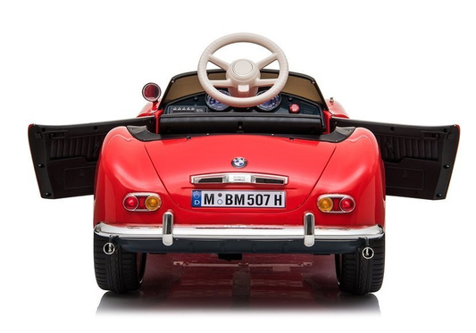Auto na Akumulator BMW Retro Dla Dzieci Pilot LED MP3 Czerwone Lakierowane