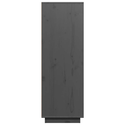 Szafka, szara, 60x40x116,5 cm, lite drewno sosnowe