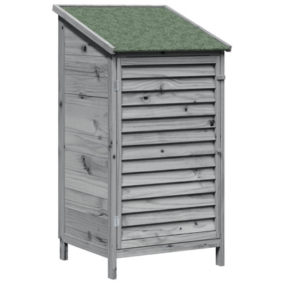 Shed ogrodowy Szary 59 x 56 x 113,5 cm Drewno Świerkowe