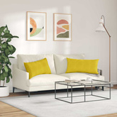 Poduszki na sofę 2 pcs Żółty 80 x 40 cm Tkanina sztruksowa