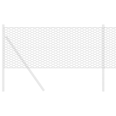 Ogrodzenie heksagonalne 0,8 x 25 m PVC Szary