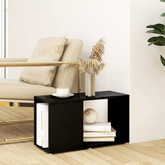 vidaXL Szafka pod TV, czarna, 60x24x32 cm, materiał drewnopochodny