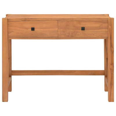 vidaXL Biurko z 2 szufladami, 100x40x75 cm, drewno tekowe