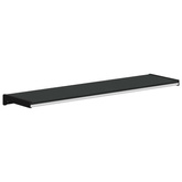 Parapet okienny Czarny z rysunkiem drewna 60 x 25 x 4,5 cm PVC