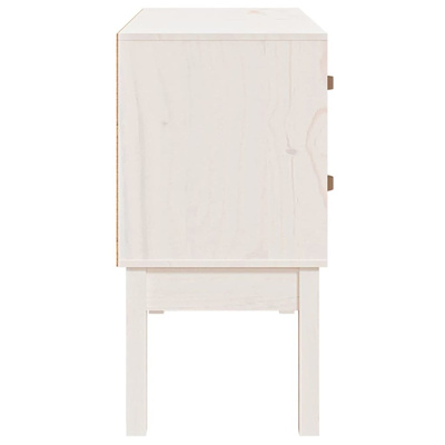 vidaXL Komoda, biały, 90x40x78 cm, lite drewno sosnowe
