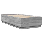 Łóżko z ramą z LED Szary Sonoma 80 x 200 cm Drewno inżynieryjne