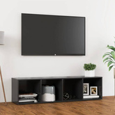 vidaXL Szafka pod TV, szara, 142,5x35x36,5 cm, materiał drewnopochodny