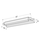 Kinkiet łazienkowy chrom listwa LED 11W 4000K Quasar Candellux 20-73402
