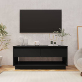 vidaXL Szafka pod TV, czarna, 102x41x44 cm, materiał drewnopochodny