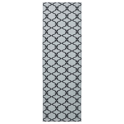 Chodnik dywanowy ORIZ 1150 gsm Czarny wzór siatkowy