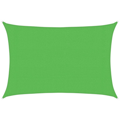 Żagiel przeciwsłoneczny, 160 g/m?, jasnozielony, 3x4,5 m, HDPE