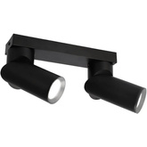 Oprawa punktowa natynkowa listwa FALGA 2 Black spot 2xGU10 czarny EDO777442 EDO Solutions