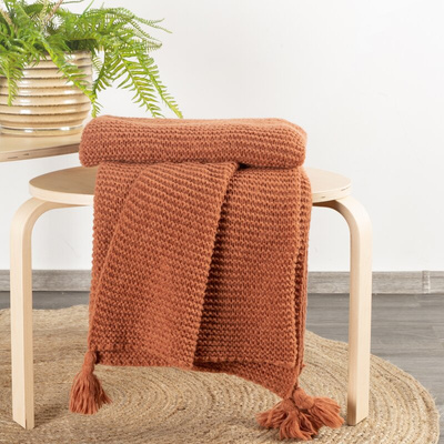 Koc Pled ceglasty 130x170