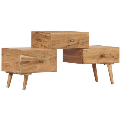vidaXL Szafka pod TV, 108x30x49 cm, lite drewno akacjowe