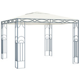 Altana ze sznurem lampek LED, 300x300 cm, kremowa