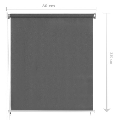 vidaXL Roleta zewnętrzna, 80x230 cm, antracytowa