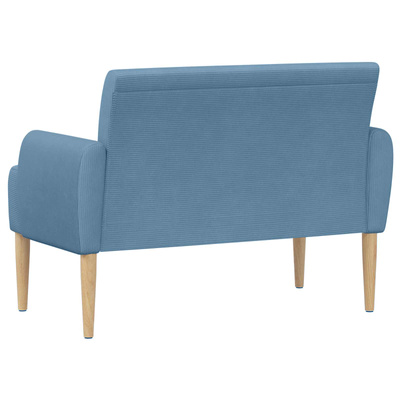 Sofa dwuosobowa z guzikowym pikowaniem niebieski