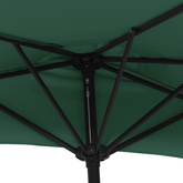 Półparasol balkonowy na słupku z aluminium, 300x155 cm, zielony