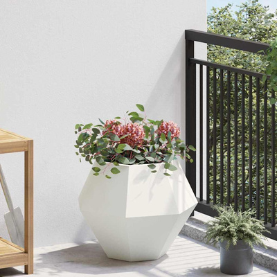 Donica 2 pcs Biały 50 x 50 x 40 cm Stal