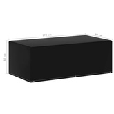 Pokrowiec na meble ogrodowe i grille, 6 oczek, 170 x 90 x 60 cm